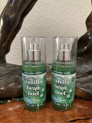 Lot Of 2 Bath Body Works Vanilla Bean Noel Travel Fragrance Body Mist • $7.99