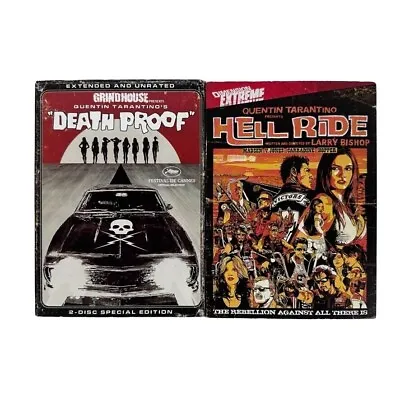 Quentin Tarantinos DEATH PROOF X HELL RIDE DVD Lot Of 2 Movies • $9.99