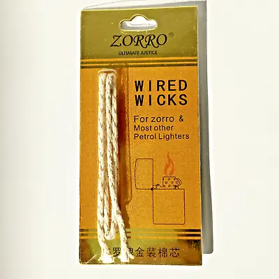 Zorro Copper Wired Wick (33cm Long) - Suitable For Zippo Lighters • £2.95