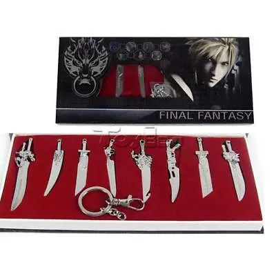 Final Fantasy Zack Cloud Paine Tidus Gunblade Lightning Sword Set Keychain 8PCS • $19.99