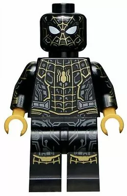 LEGO Marvel Super Heroes Minifigure Spider-Man - Black And Gold Suit From 76195 • $25.99