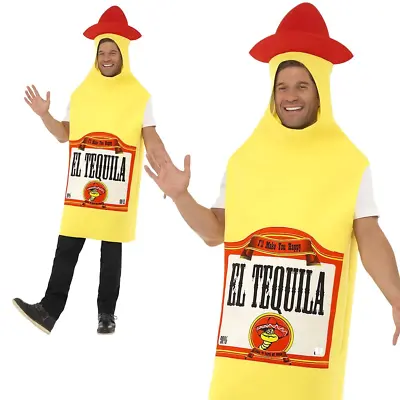 Comedy Tequila Bottle Costume Mexican Drink Mens Womens Ladies Fancy Dress New • £19.99