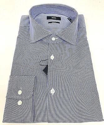 BOSS Hugo Boss Miles Sharp Fit Check Shirt In Blue NWT $125 Retail Choose Size • $49.99