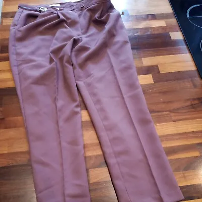 Damart Size 10 Ladies Rose Pink Trousers With Pockets And Adjustable Waist • £3