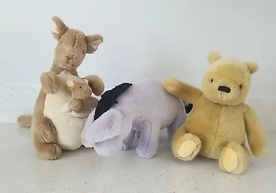 Gund Classic Pooh Collection Plush Winnie Kanga & Roo Eeyore Lot Of 3 • $58