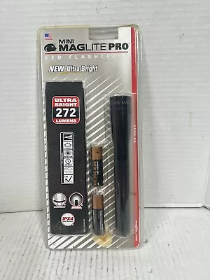 Maglite Mini PRO LED 2-Cell AA Flashlight With Holster Black • $29.99
