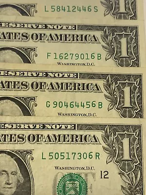 Gas Pump 6 Turn Stuck Digit Misprint Dollar Bill Fancy Serial # Free Shipping • $4.99