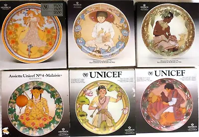 Heinrich Villeroy Boch Plates UNICEF  Children Of World  Lot Of 6: # 1-2-3-4-5-6 • £38.91