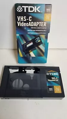 TDK VHS-C Video Adapter Video Cassette VHS-C To VHS VCR • $23.95