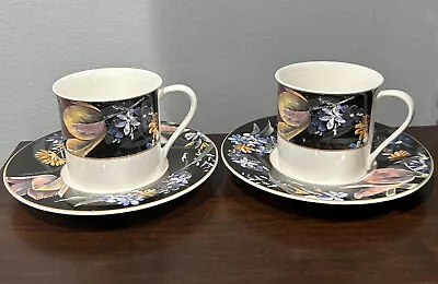 Mikasa Maxima Fantasia Cups & Saucers Set Of 2 Japan • $14.99