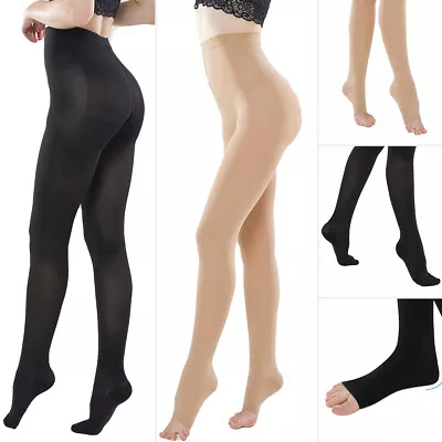 Womens Medical Compression Pantyhose Tights Varicose Veins Nurse Soft Stockings  • £19.49