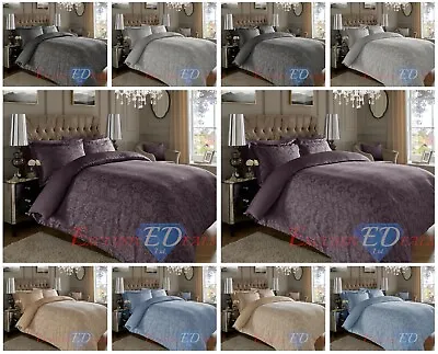 Luxury Jacquard Duvet Cover Set 600TC Floral CottonRich Bedding With Pillowcases • £28.95