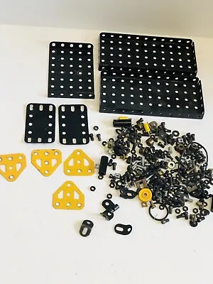 £4.99 • Buy Vintage Meccano Black Panels And Bolts Fixings 