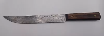 $11.99 • Buy Vintage FORGECRAFT Hi Carbon Steel Butcher Chef Knife 8  Blade & Wood Handle