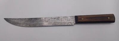 $11.99 • Buy Vintage FORGECRAFT Hi Carbon Steel Butcher Chef Knife 8  Blade & Wood Handle