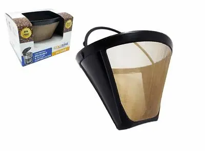 GoldTone Reusable #4 Cone Coffee Filter For KRUPS Makers Replacement F04942 • $7.99