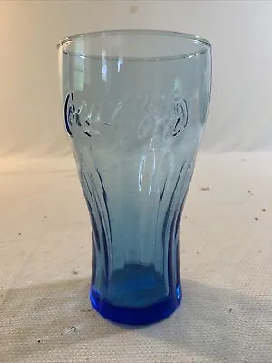 Mcdonalds Blue Cobalt Clear Class Coca Cola Drinking Cup Soda Pop Cup • $12.99