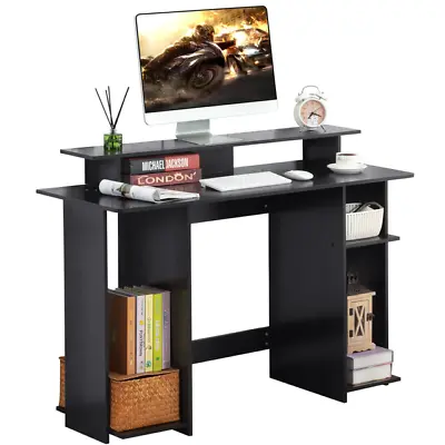 Computer Desk Laptop PC Study Table Writing Home Office Desk Workstation Storage • £44.99