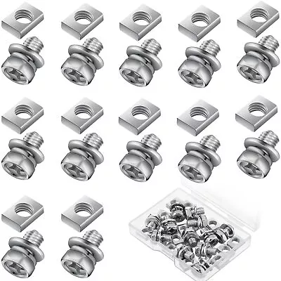 24 Pieces Motorcycle Battery Terminal Nuts Bolt Kit M6 Bolt Square Kit Stainless • $8.49