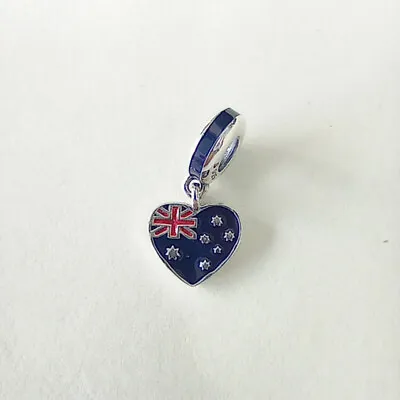 £22 • Buy Pandora Bead Charm Australia Heart Flag 