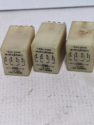 Lot Of 3 Midtex/Aemco Relay 156-14B2B2 With 12 VDC Coil 14 Blade - Free Shipping • $29.99