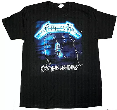 METALLICA T-shirt Ride The Lightning Heavy Metal Tee Men's Black New • $16.99