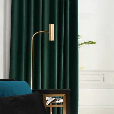 $1078.46 • Buy Nordic Curtains Dark Green Velvet Curtains Blackout Curtains Solid Color Curtain