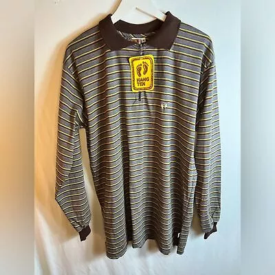 NWT Hang Ten Vintage Retro Long Sleeve Polo Size XL • $65