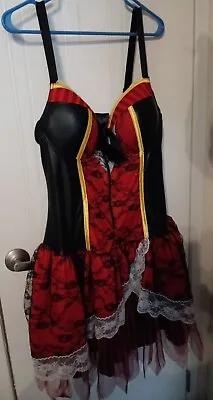  Plus 1X/ 2X Royal Red Queen Mardi Gras Sexy Dress Adult Costume Leg Avenue  • $25