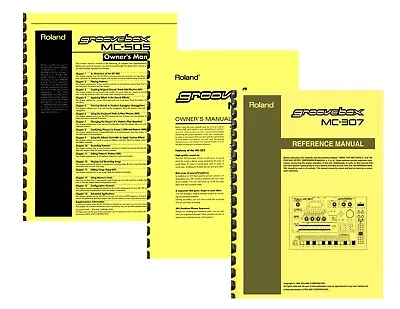 Special Customer Order Roland MC-303 MC-707 MC505 Groove Box OWNER'S MANUALS • $55.13