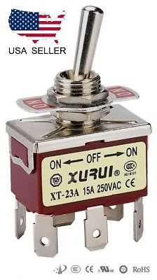 Heavy Duty Dpdt On-off-on Toggle Switch 20a 125v 15a 250v Spade Terminals (23a) • $5.56