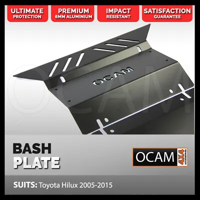 OCAM Aluminium Bash Plates For Toyota Hilux N70 SR SR5 2005-15 6mm Black • $279