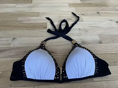 Victoria’s Secret Black / White   Swim Bikini Top Bra Size: M • $6