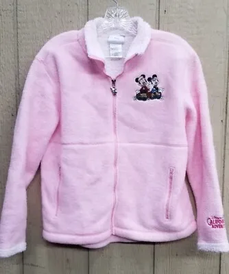 $29.99 • Buy Disney Resort California Adventure Cute Pink Mickey & Minnie Mouse Fluff Jacket