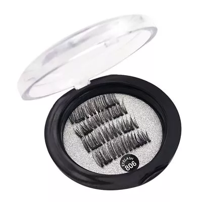 Natural Long False Eyelashes Magnet Lashes 3D Faux Mink Magnetic Eyelashes • £5.26