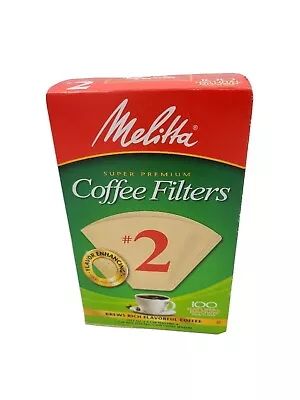 Melitta Super Premium Natural Brown Paper # 2 Cone Coffee Filters - 100 Count • $4.47