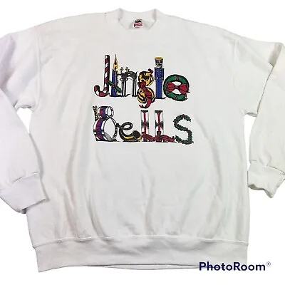 Vtg Ugly Christmas Sweater Sweatshirt Womens Mens Unisex XL Jingle Bells Music • $24.77