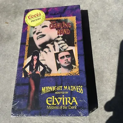 Coors Presents Elvira Midnight Madness The Crawling Hand VHS Horror 1991 SEALED! • $24