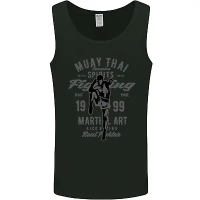 Muay Thai Fighting MMA Martial Arts Gym Mens Vest Tank Top • £10.49