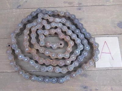 VINTAGE RUSTY DIAMOND # 80 ROLLER CHAIN 9' Steampunk Wall Art (parts/fix) (A) • $30