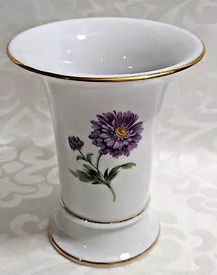 Vintage 1934+ MEISSEN Handpainted Floral Porcelain Trumpet Vase 1st Q-ty 5.3  • $118