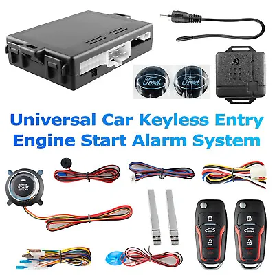 Keyless Entry Car Security Alarm System Push Button Starter Remote Engine Start • $55.66