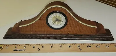 Vintage Mercedes Clock Wood Mantle Shelf Desk Germany  • $44.15