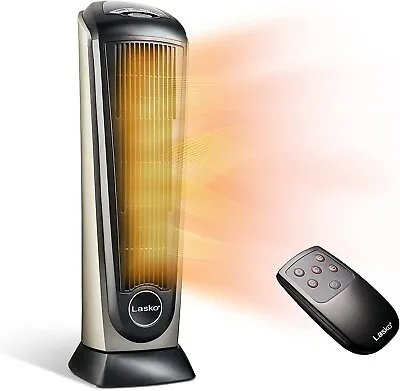 $39.99 • Buy Lasko Ceramic Tower Heater Portable Electric Space Heat Fan 1500W Timer Remote