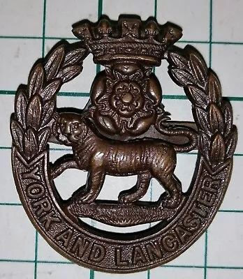 York & Lancaster Regiment Officers Service Dress Bronze Cap Badge • £25