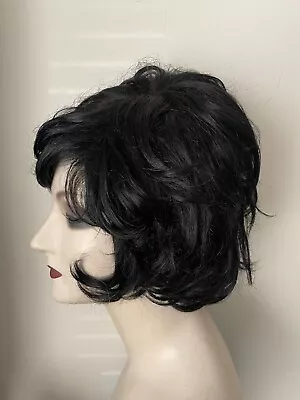 Smiffys Womens Black 60s Style Beehive Wig Fancy Dress Mob Wife Hairspray Style • £9