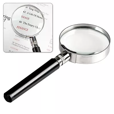 Insten 10X Magnifying Glass 2 Inch Handheld Glass Reading Magnifier Black • $6.99