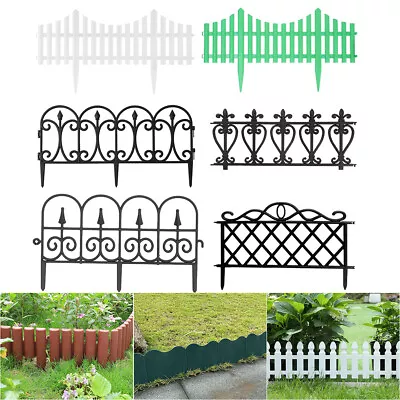 All Style - Garden Border Fence Lawn Grass Edging Picket Panel Metal Effect Wall • £10.94