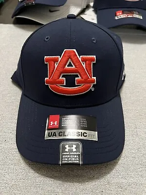 Under Armour Auburn Tigers Hat Cap Fitted Size L/XL Navy Blue Mesh Back On-field • $24.95