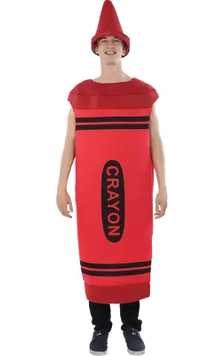 Orion Costumes Mens Red Crayon Novelty Stag Night Group Fancy Dress Costume • £40.99